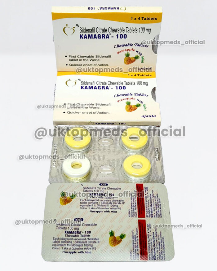 Kamagra 100mg Pineapple Mint Flavor Tablets